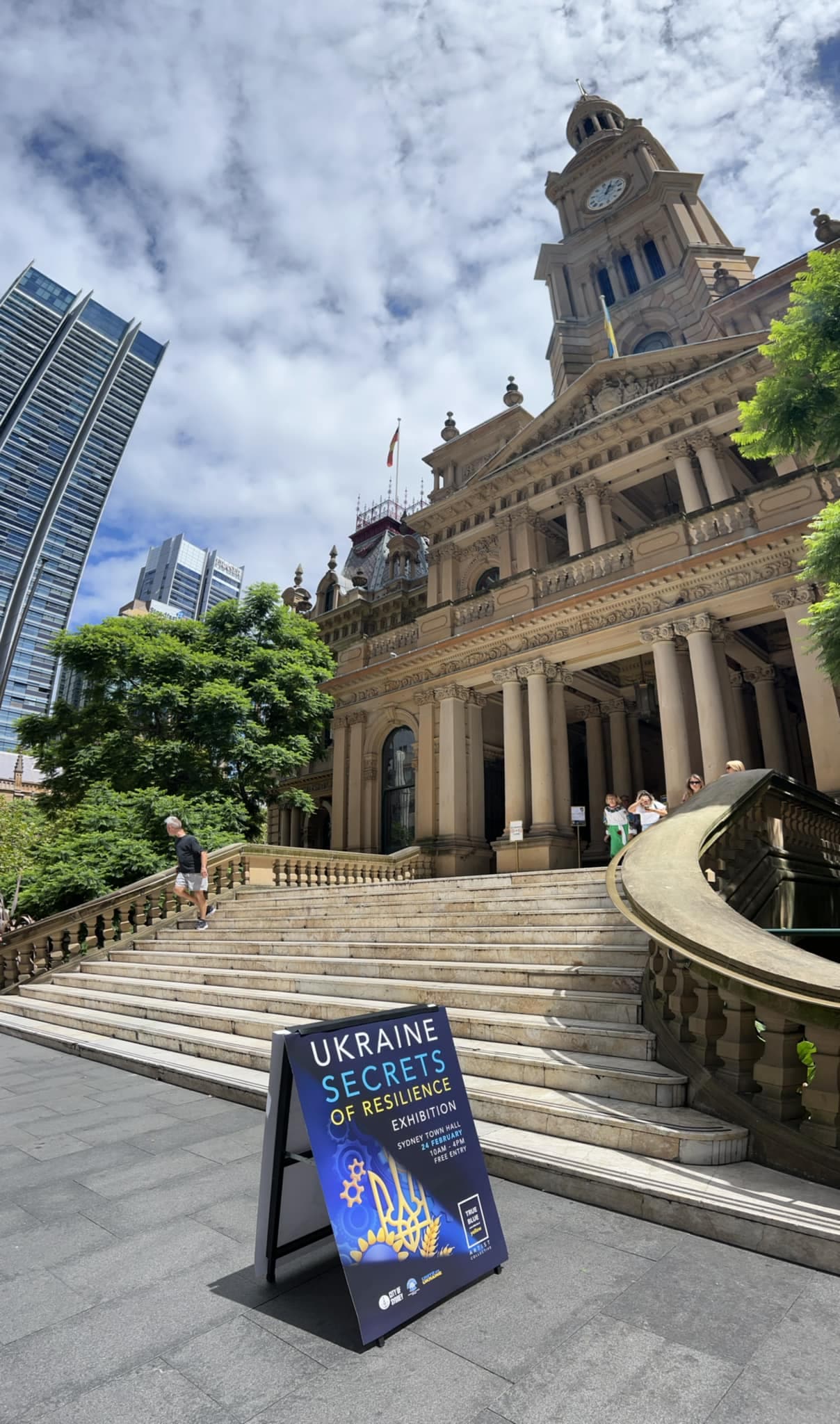 Poster for the exhibition in front of Town Hall