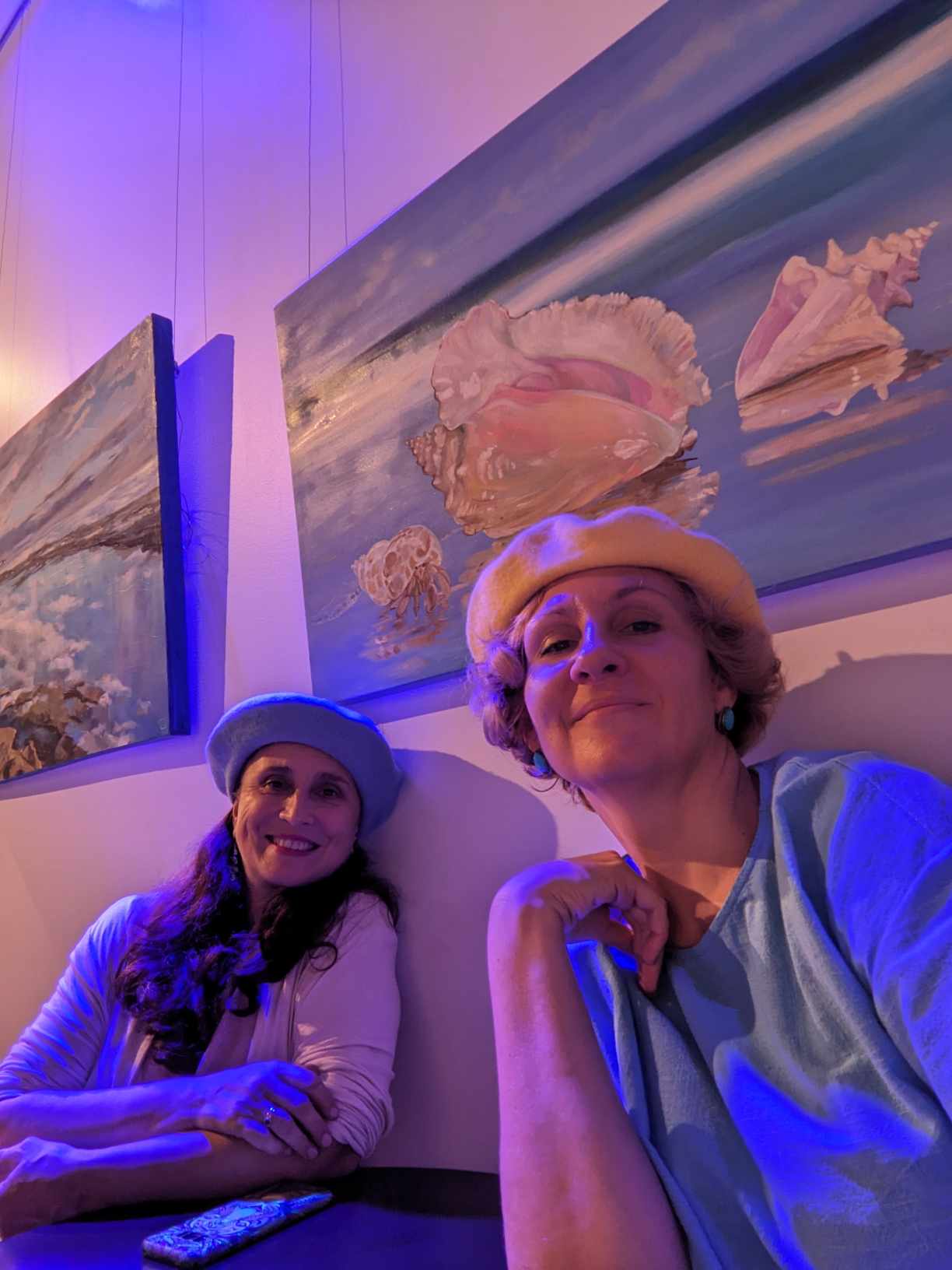 Artist in the gallery