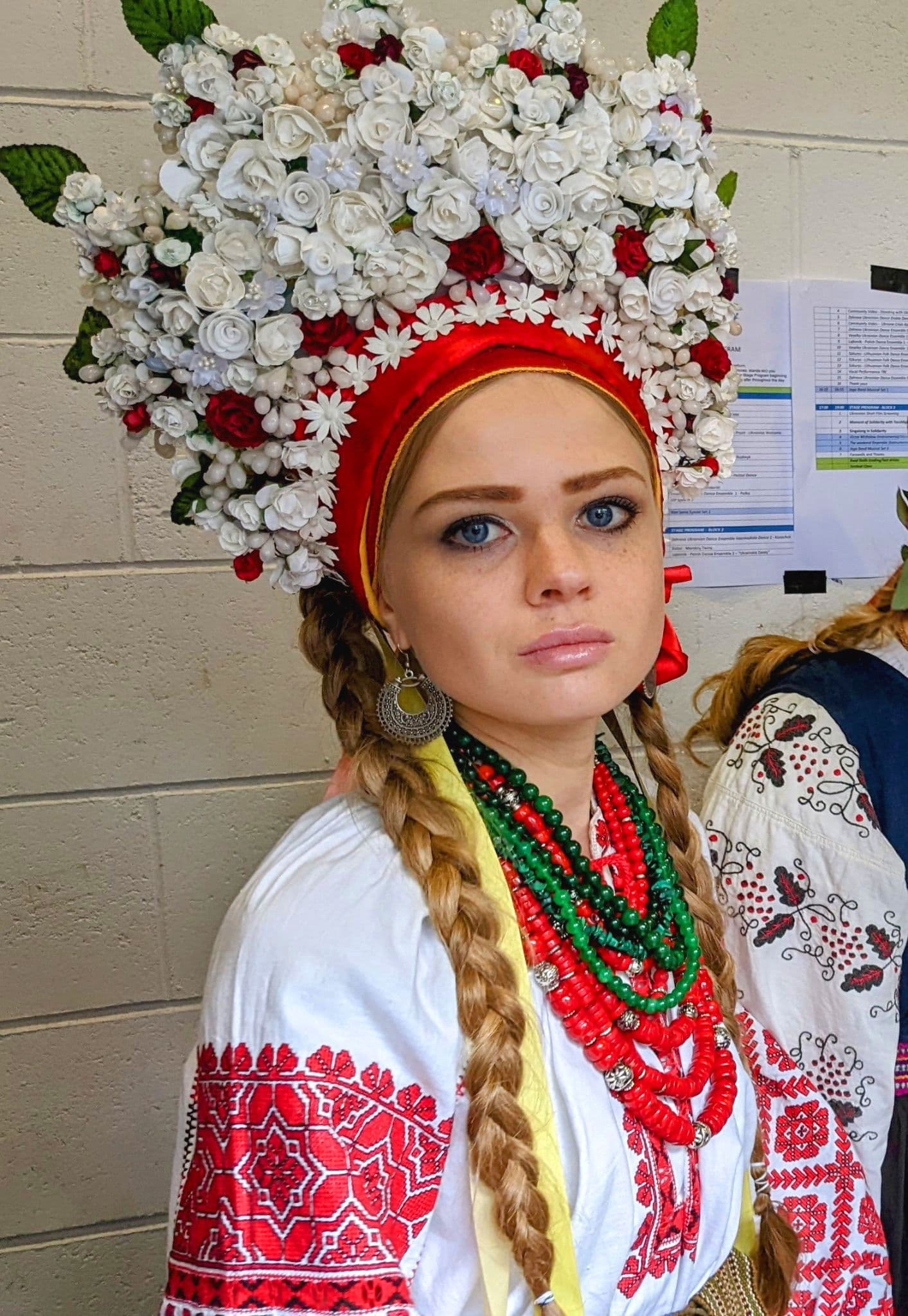 Girl in white wreath