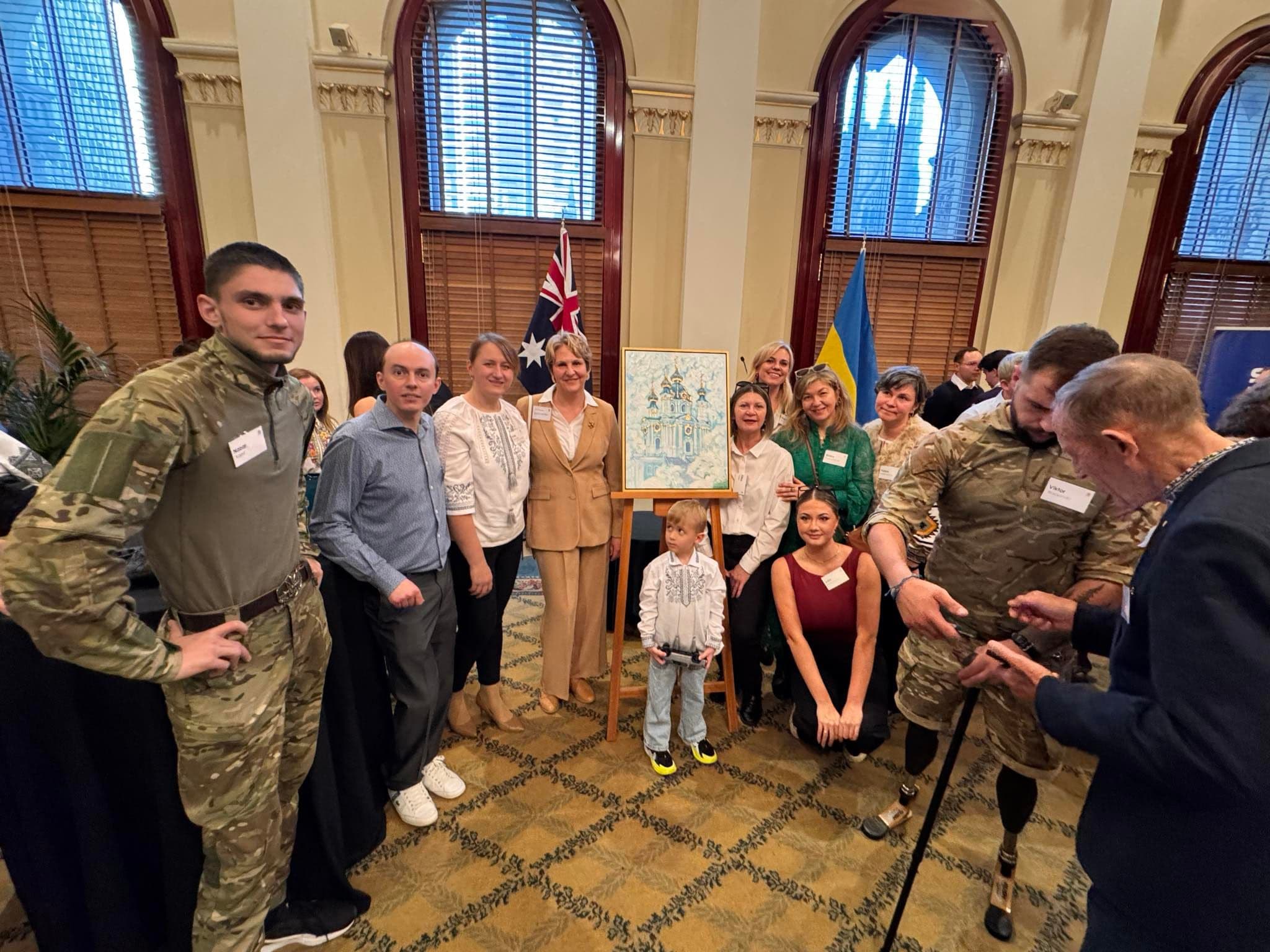 Ukrainian community with artist