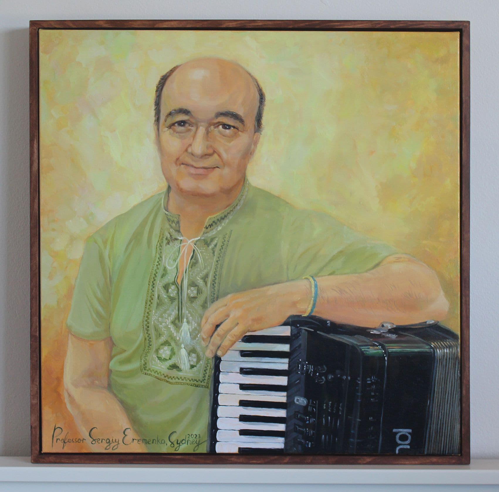 Men with his piano accordion