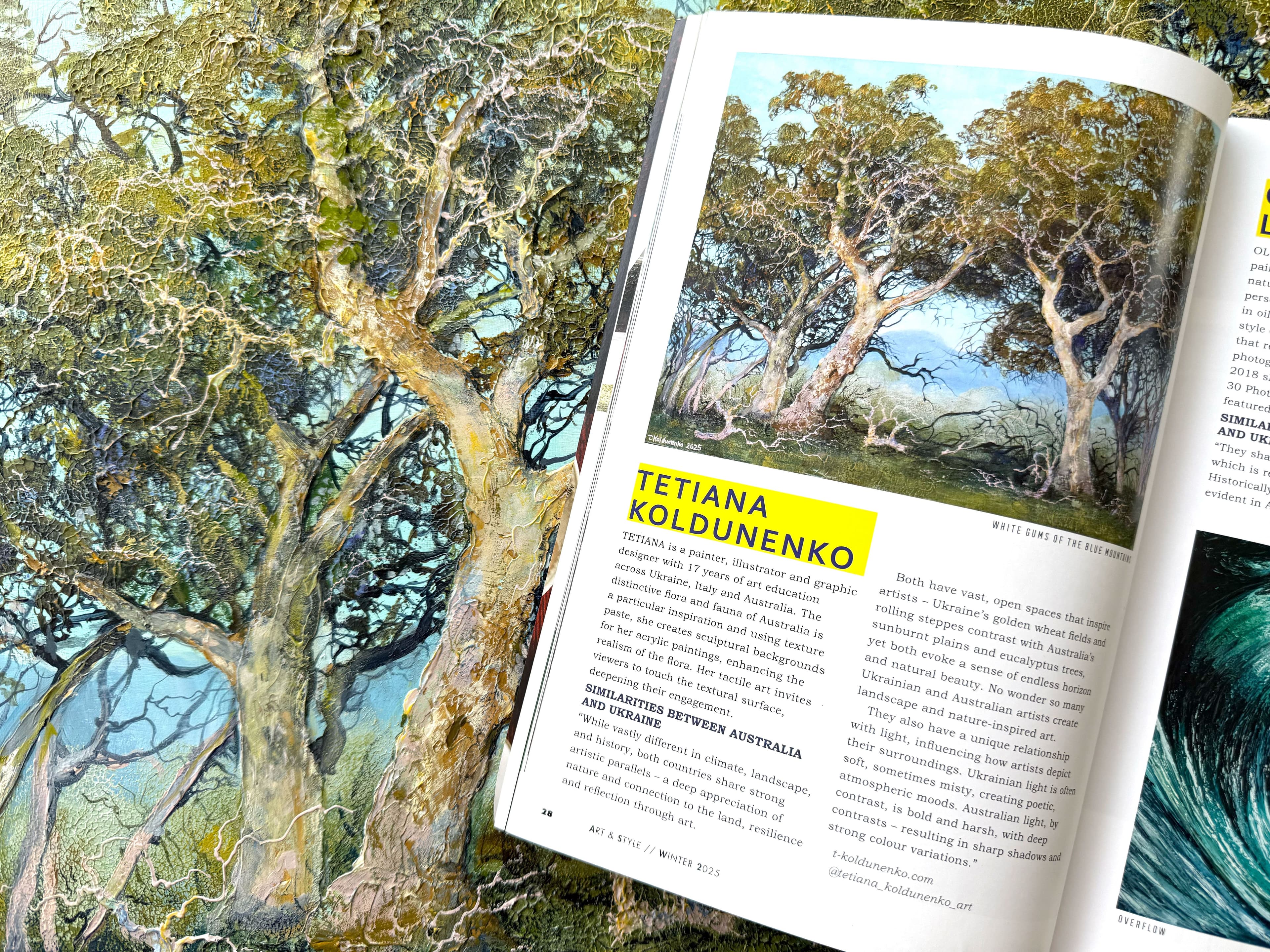 Magazine page opened