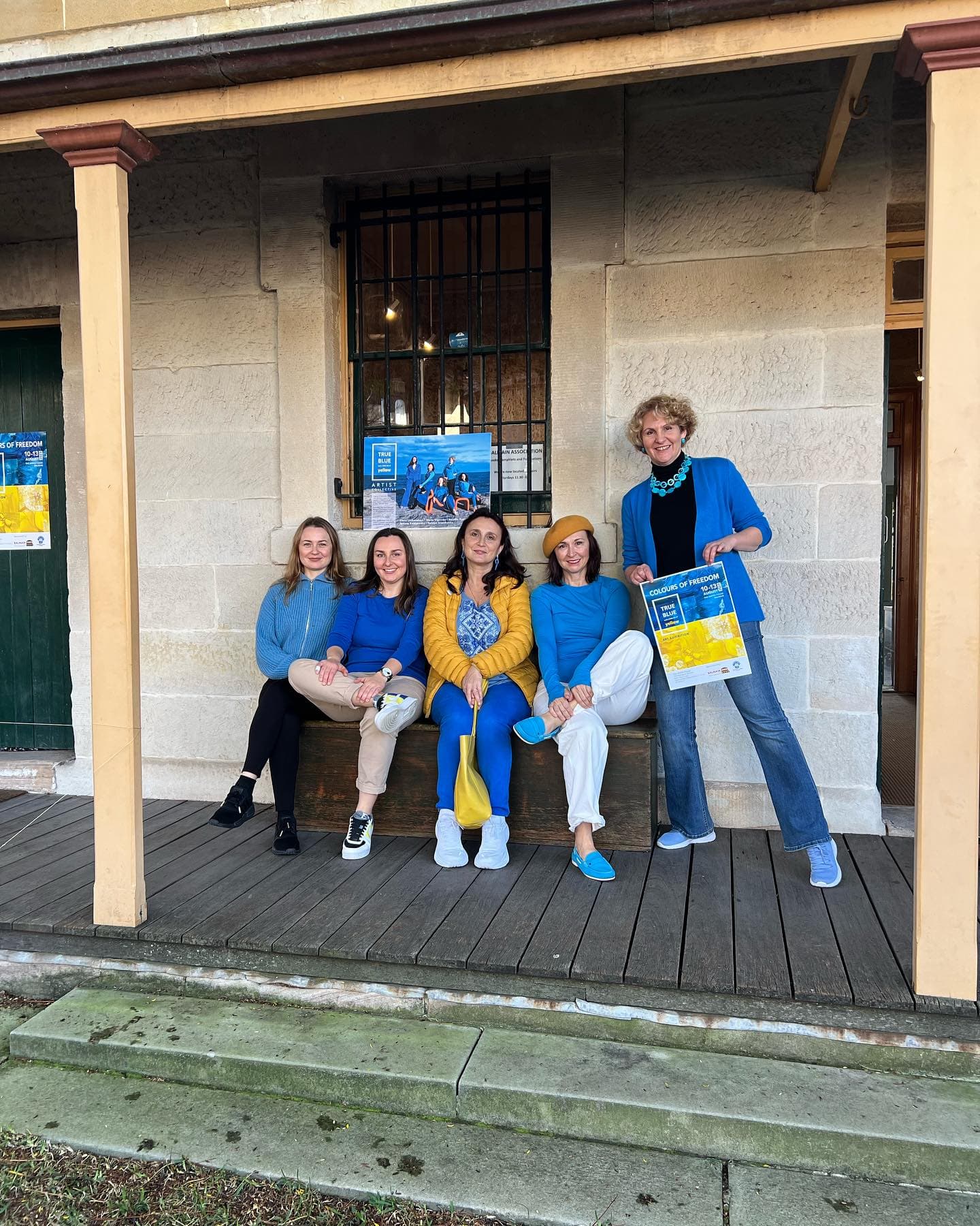 Artists in front of Balmain gallery