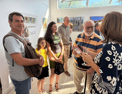 Visitors at the opening night