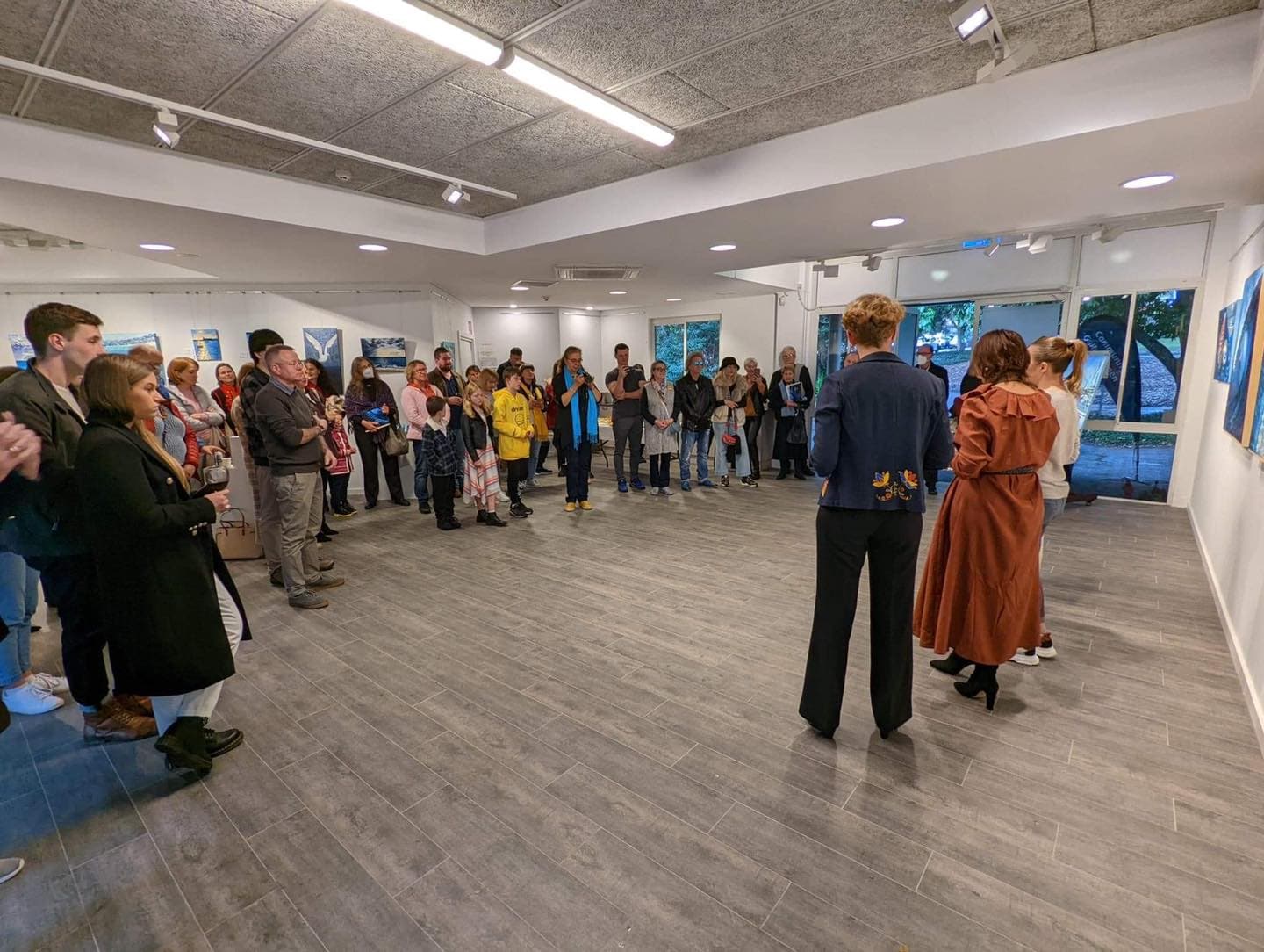 Visitors in the gallery