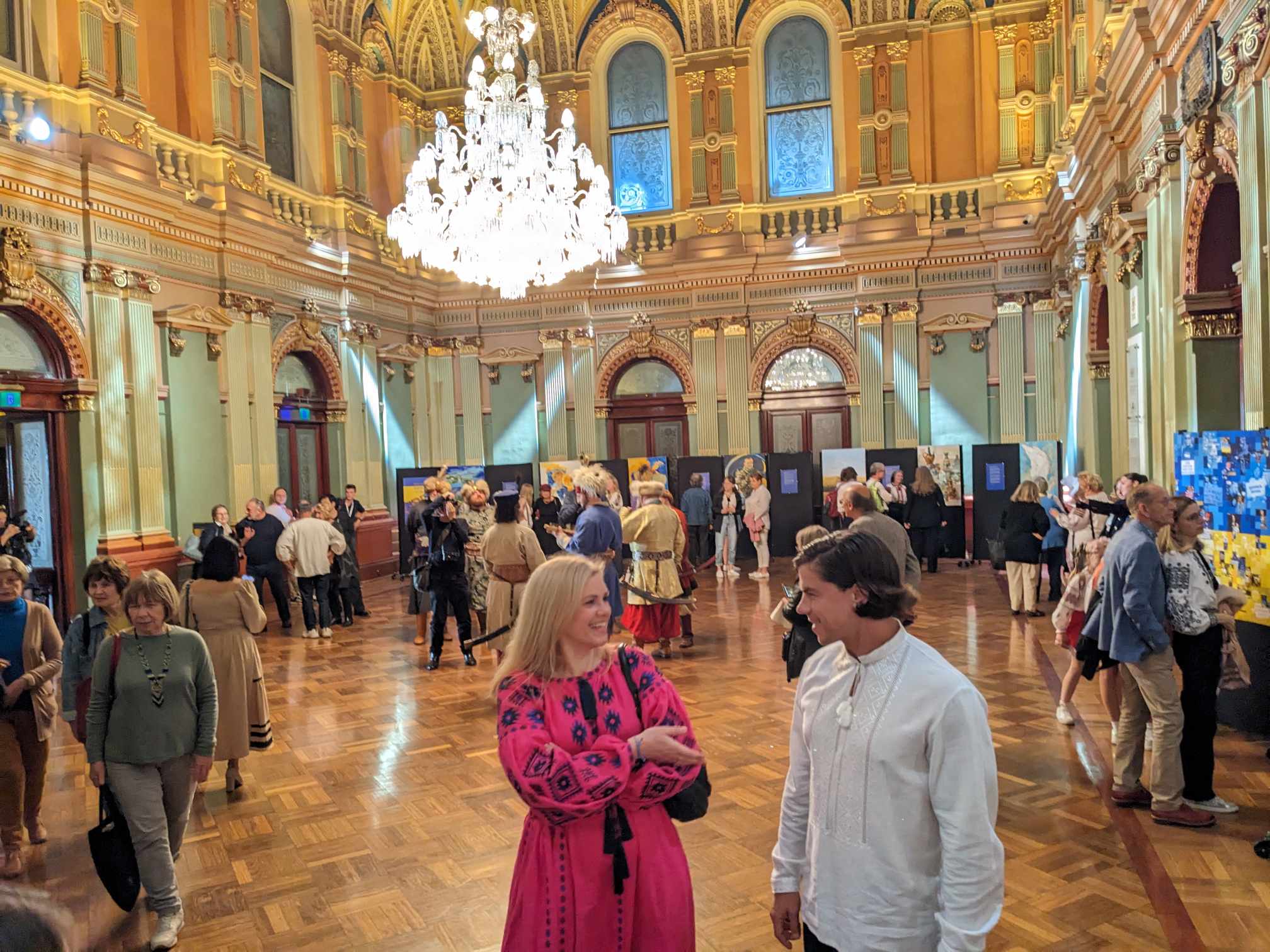 visitors at the exhibition