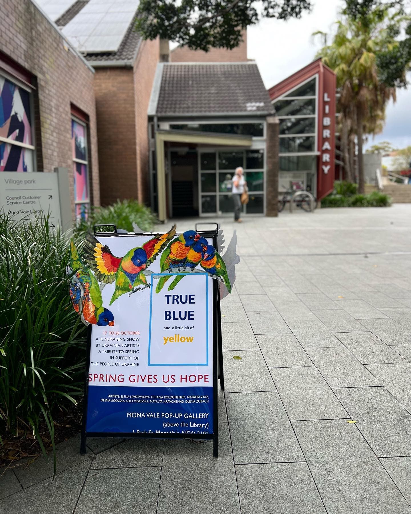 A poster at the entrance to the galley