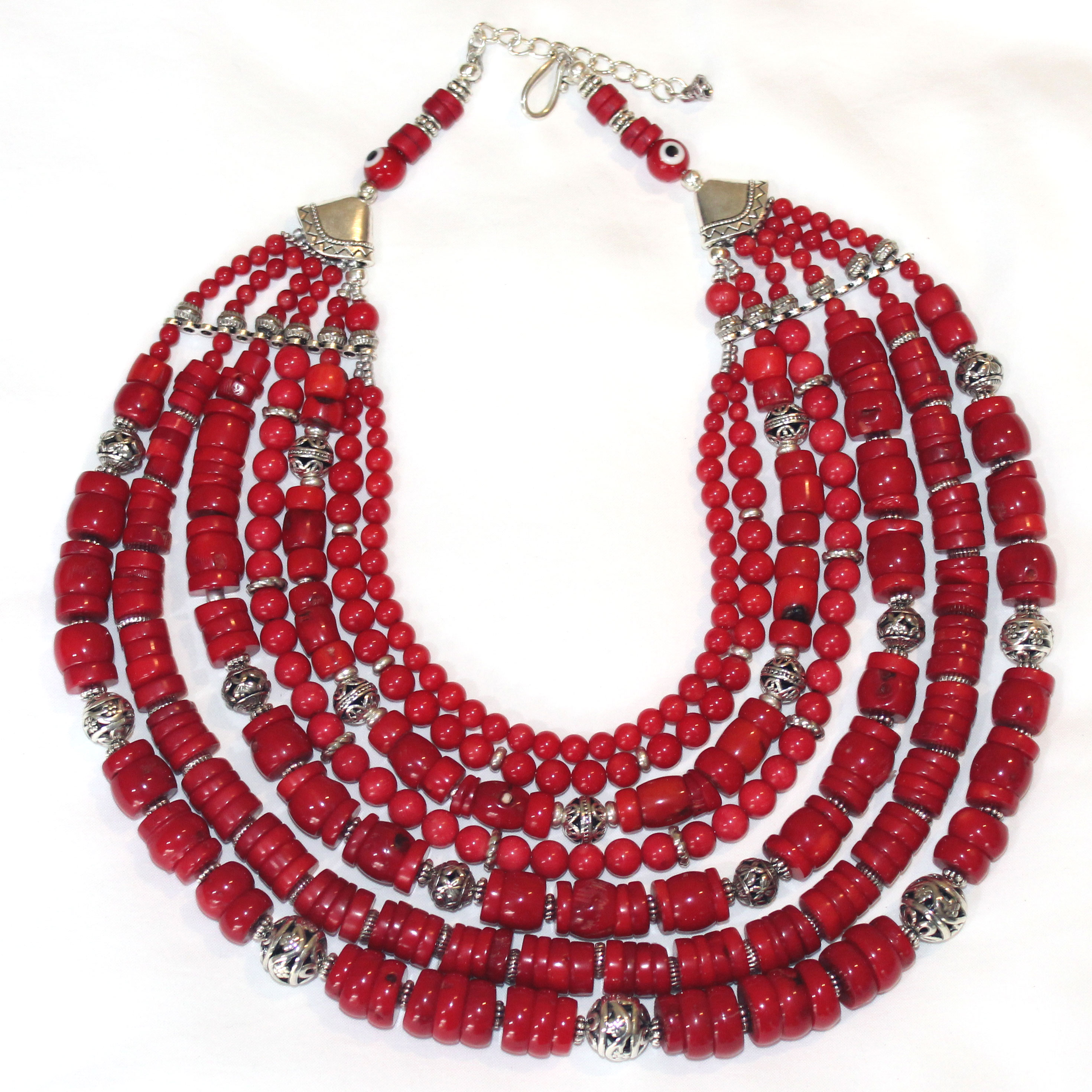 chunky red necklace